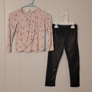 Kardashian kids 2pc outfit (NWOT) pink and black 5